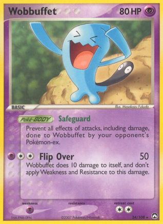 Wobbuffet  - Reverse Holofoil Power Keepers - Rare