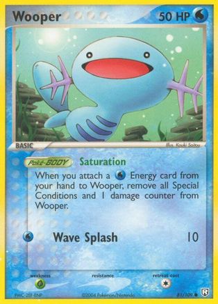 Wooper 081  - Reverse Holofoil Team Rocket Returns - Common