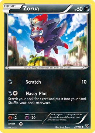 Zorua  - Reverse Holofoil XY Base Set - Common