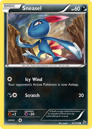 Sneasel (51) (51) 051  - Reverse Holofoil XY  Flashfire - Common