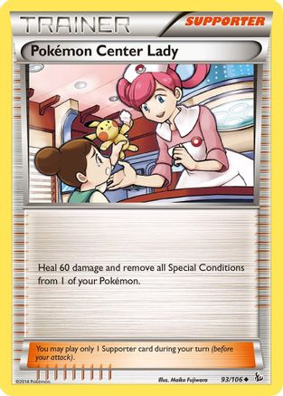 Pokemon Center Lady 093  XY  Flashfire - Uncommon