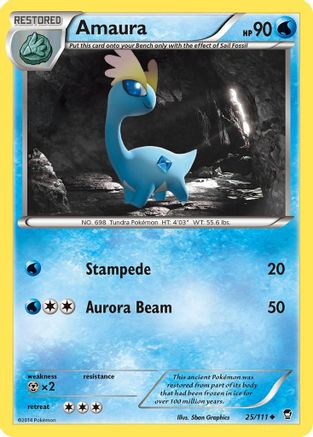 Amaura 025  XY  Furious Fists - Uncommon