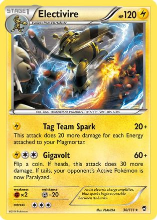 Electivire 030  XY  Furious Fists - Rare