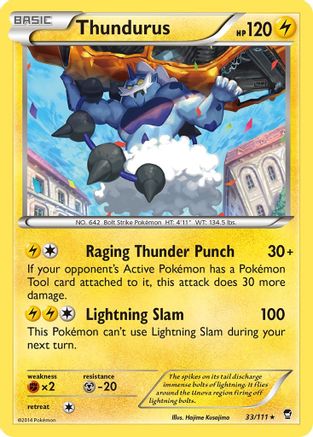 Thundurus 033  XY  Furious Fists - Rare