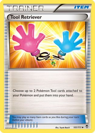 Tool Retriever 101  - Reverse Holofoil XY  Furious Fists - Uncommon