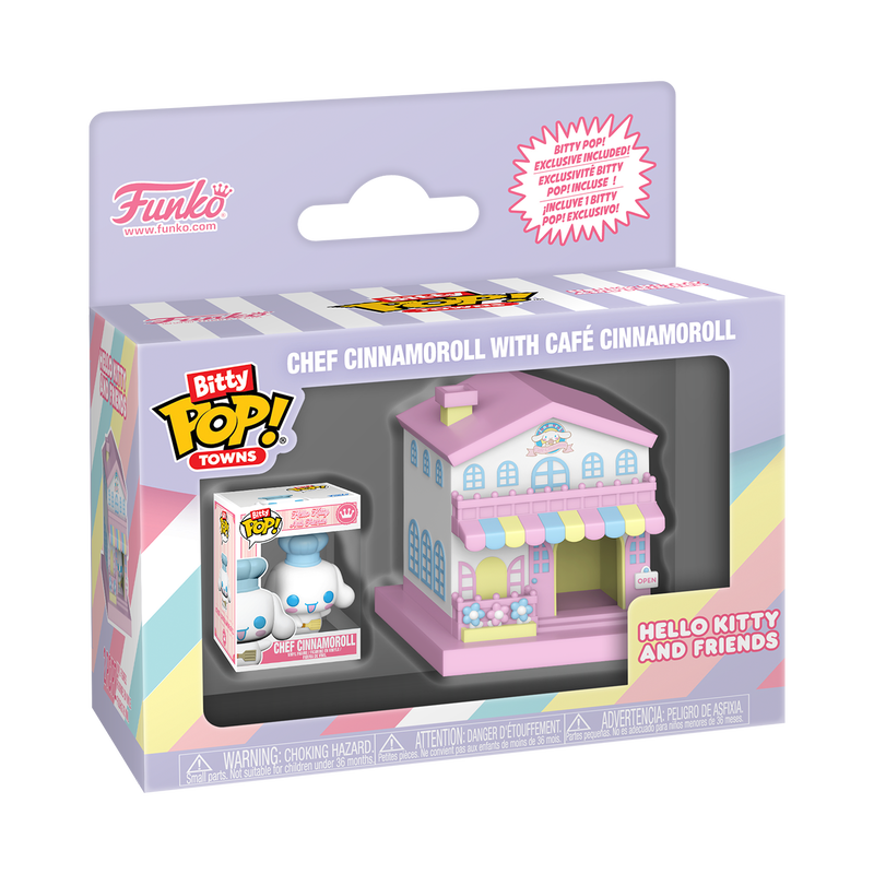 Funko Pop! Bitty Pop!: Sanrio Towns - Chef Cinnamoroll and Café Cinnamoroll
