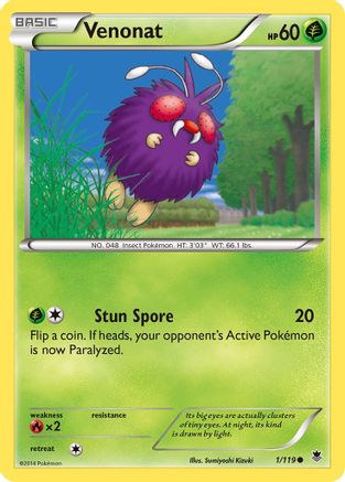Venonat  XY  Phantom Forces - Common
