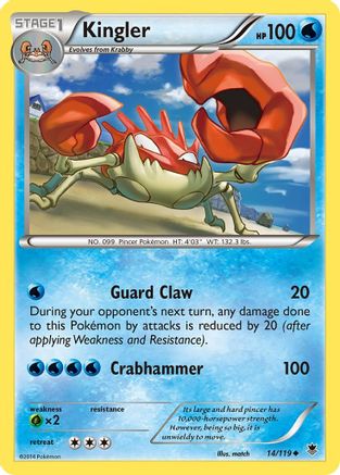 Kingler  XY  Phantom Forces - Uncommon