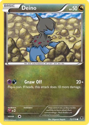 Deino  - Reverse Holofoil XY  Phantom Forces - Common