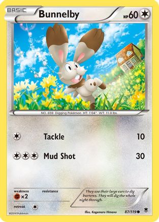 Bunnelby 087  XY  Phantom Forces - Common