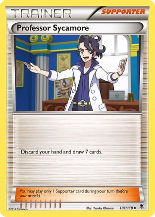 Professor Sycamore 101  - Reverse Holofoil XY  Phantom Forces - Uncommon