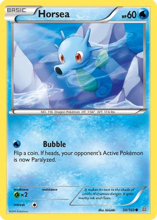 Horsea  - Reverse Holofoil XY  Primal Clash - Common