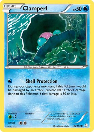 Clamperl  - Reverse Holofoil XY  Primal Clash - Common