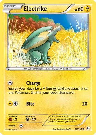Electrike 059  - Reverse Holofoil XY  Primal Clash - Common