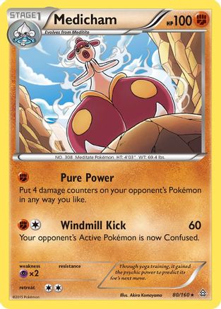 Medicham  - Holofoil XY  Primal Clash - Holo Rare