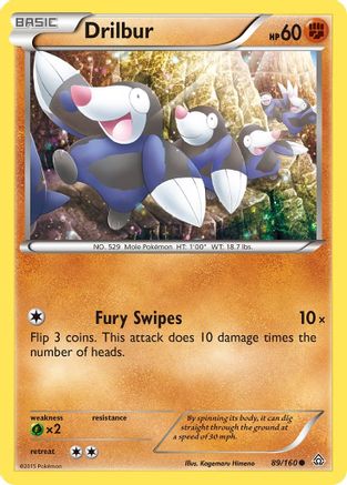 Drilbur  - Reverse Holofoil XY  Primal Clash - Common