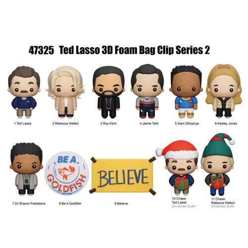 Ted Lasso Series 2 3D Foam MYSTERY Bag Clip