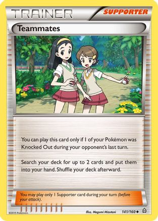 Teammates 141  - Reverse Holofoil XY  Primal Clash - Uncommon