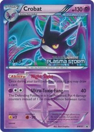 Crobat - BW51 (Team Plasma) (Prerelease) [Staff]  - Holofoil Black and White Promos - Promo