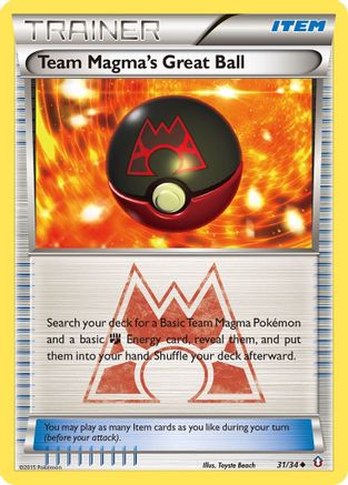 Team Magma's Great Ball 031  - Reverse Holofoil Double Crisis - Uncommon