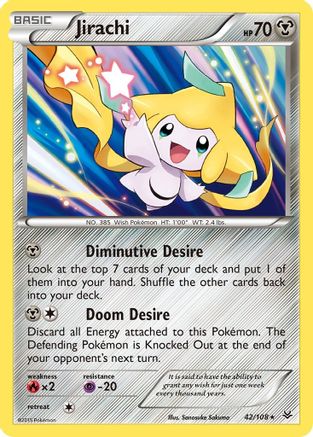 Jirachi 042  - Holofoil XY  Roaring Skies - Holo Rare
