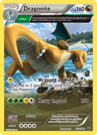 Dragonite (52 Delta) (52 Delta) 052  - Reverse Holofoil XY  Roaring Skies - Holo Rare