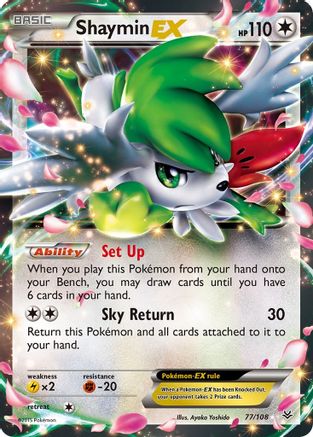 Shaymin EX 077  - Holofoil XY  Roaring Skies - Ultra Rare