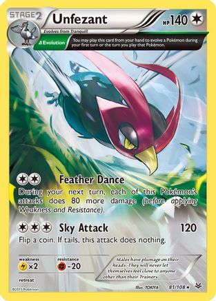 Unfezant (81 Delta) (81 Delta) 081  XY  Roaring Skies - Rare
