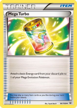 Mega Turbo 086  - Reverse Holofoil XY  Roaring Skies - Uncommon