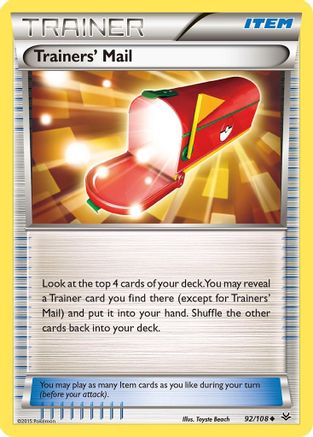 Trainers' Mail 092  XY  Roaring Skies - Uncommon
