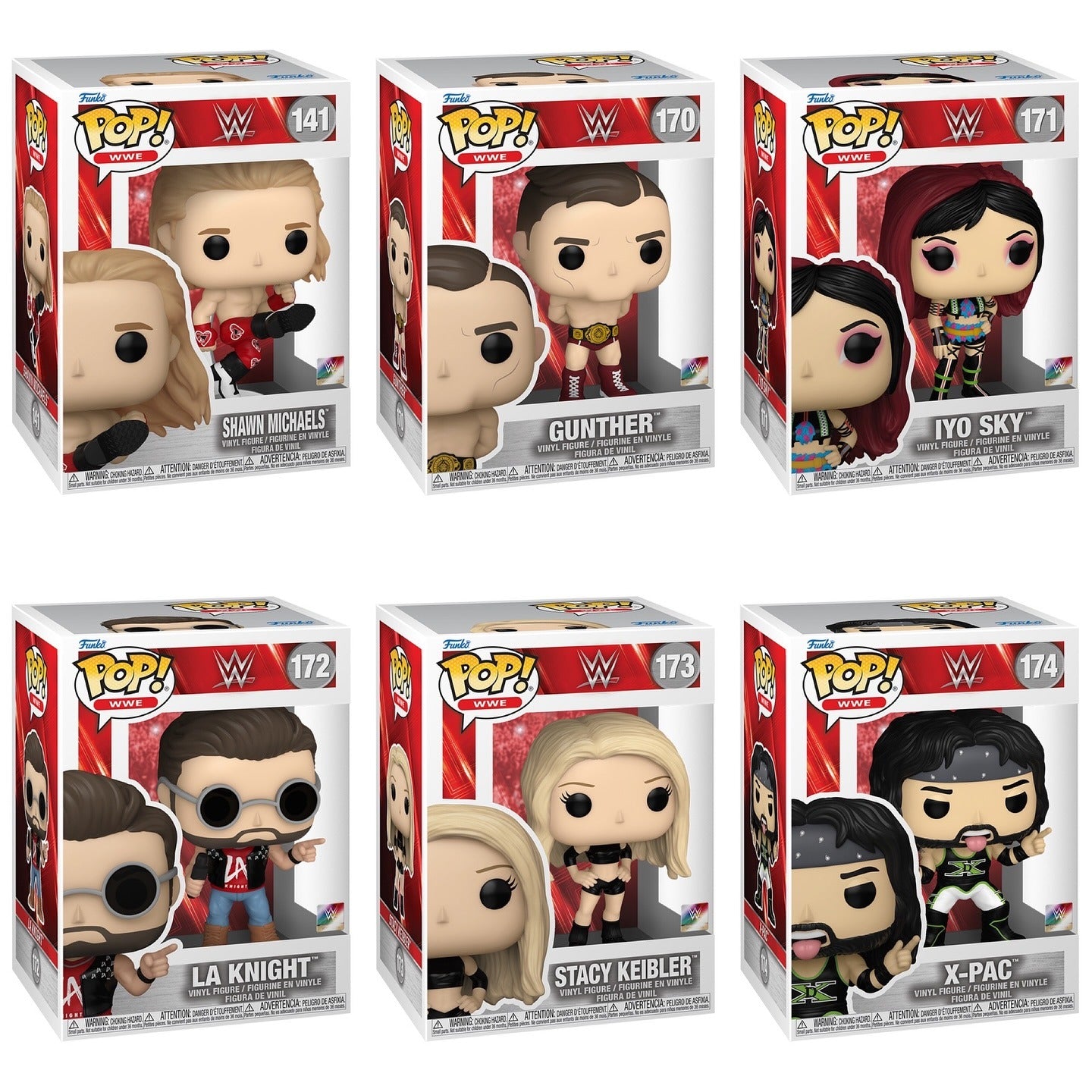 Funko Pop! Sports: WWE - Shawn Michaels / Gunther / Iyo Sky / LA Knight / Stacy Keibler / X-Pac