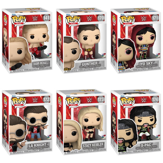 Funko Pop! Sports: WWE - Shawn Michaels / Gunther / Iyo Sky / LA Knight / Stacy Keibler / X-Pac