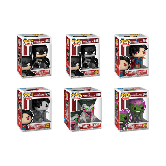 Funko Pop! DC: Absolute Universe - Batman #658 / Superman #659 / Super! Joker #660 / Brainiac #661 *PREORDER*