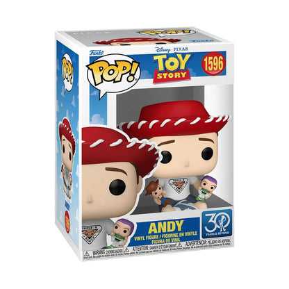 Funko Pop! Pixar: Toy Story (30th Anniversary) - Andy with Buzz Lightyear And Woody #1596