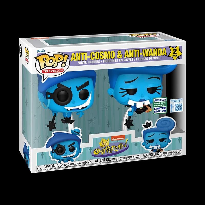 Funko Pop! Animation: Fairly Odd Parents - Anti-Cosmo & Anti-Wanda 2pk [2025 Wondrous Convention Exclusive]