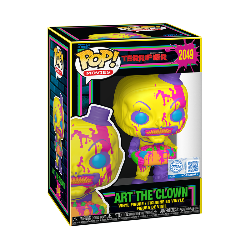 Funko Pop! Movies: Terrifier - Art The Clown with Head (Black Light) #2049 [Funko Special Edition] *PREORDER*