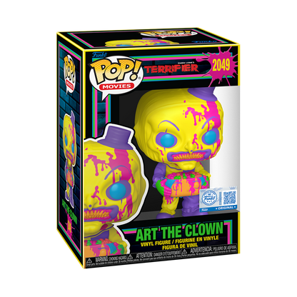 Funko Pop! Movies: Terrifier - Art The Clown with Head (Black Light) #2049 [Funko Special Edition] *PREORDER*