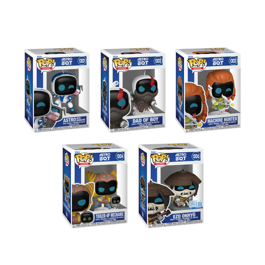 Funko Pop! Games: Astro Bot - Barkster / Dad Of Boy / Machine Hunter / Tooled-Up Mechanic / Ezo Onryo [Exclusive] *PREORDER*