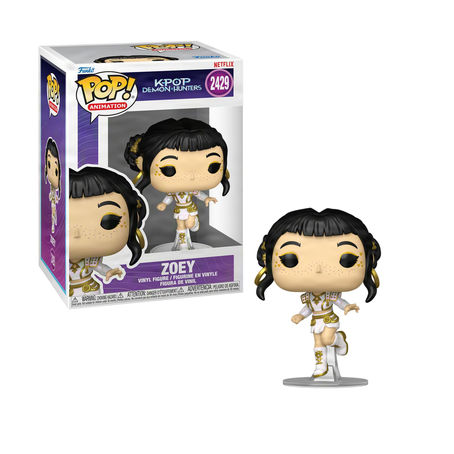 Funko Pop! Animation: K-Pop Demon Hunters [SIGNED] - Zoey #2256 / Zoey (Golden Performance) #2429