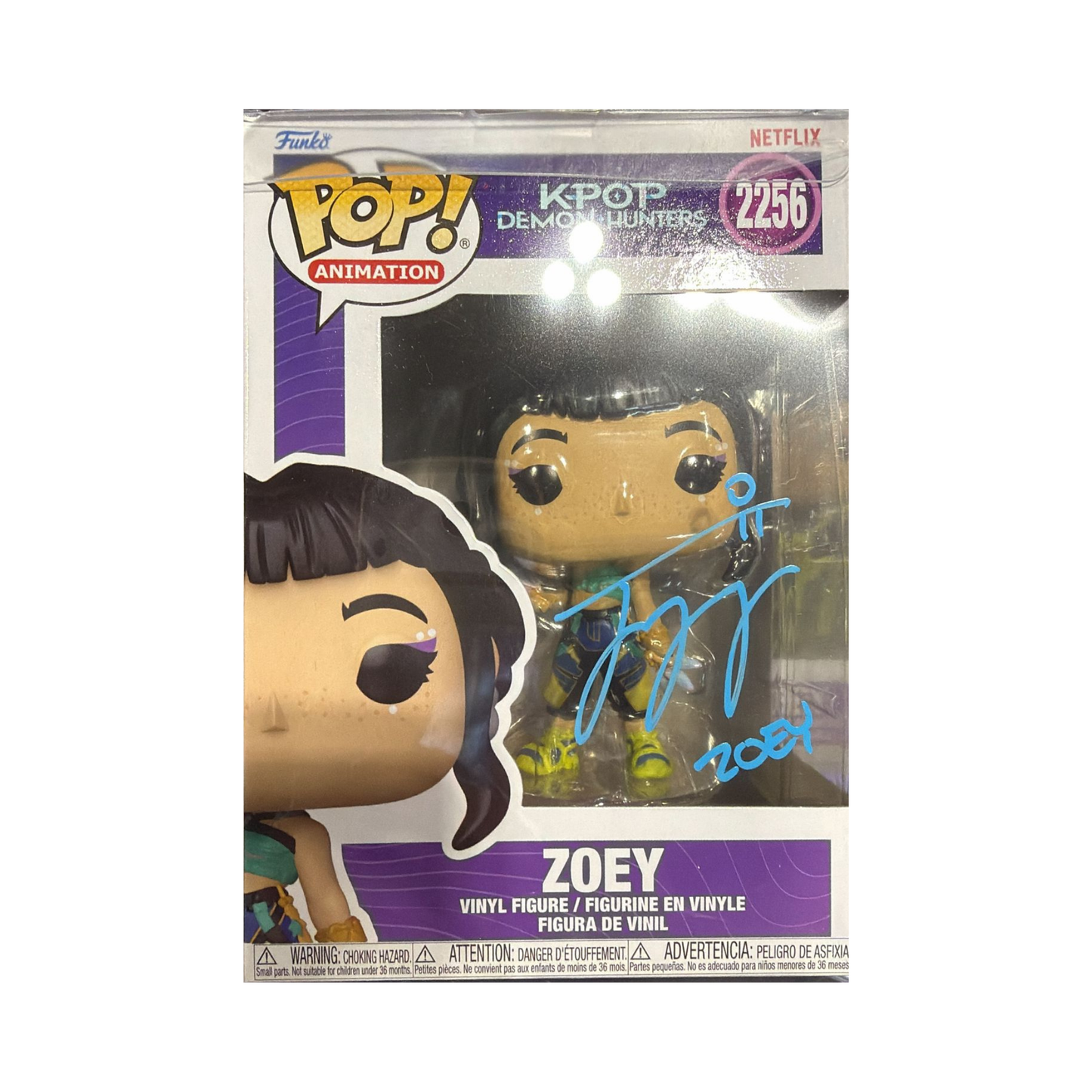 Funko Pop! Animation: K-Pop Demon Hunters [SIGNED] - Zoey #2256 / Zoey (Golden Performance) #2429