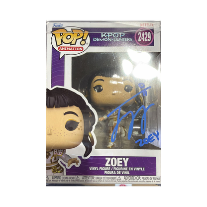 Funko Pop! Animation: K-Pop Demon Hunters [SIGNED] - Zoey #2256 / Zoey (Golden Performance) #2429