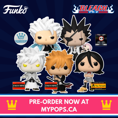 Funko Pop! Anime: Bleach - Toshiro Hitsugaya / Kenpachi with Yachiru / Rukia with Kon / Ichigo / White Ichigo [EXCLUSIVE]