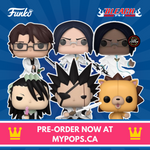Funko Pop! Anime: Bleach - Uryu Ishida / Byakuya Kuchiki / Sosuke Aizen / Kenpachi Zaraki / Kon