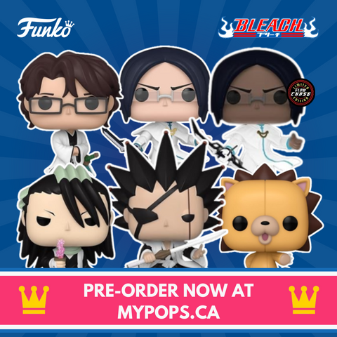 Funko Pop! Anime: Bleach - Uryu Ishida / Byakuya Kuchiki / Sosuke Aizen / Kenpachi Zaraki / Kon