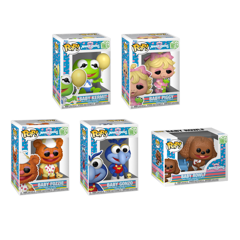 Funko Pop! The Muppets: Muppet Babies - Kermit / Piggy / Fozzie / Gonzo / Rowlf *PREORDER*