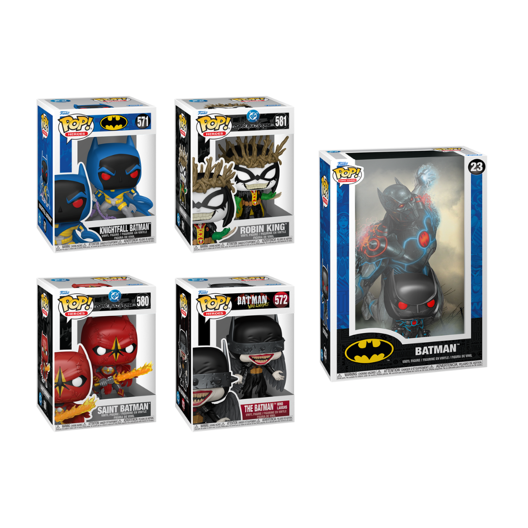 Funko Pop! DC: Batman - Knightfall Batman / Robin King / Saint Batman / The Batman Who Laughs / Murder Machine (Comic Cover) *PREORDER*