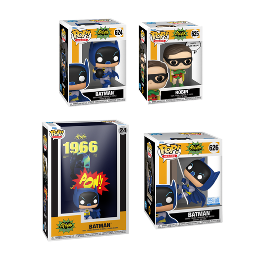 Funko Pop! DC: Batman (Classic TV Series) - Batman with Bomb / Robin / Batman (VHS Cover) / Premium! Batman *PREORDER*
