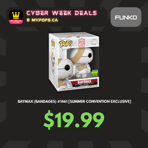 *CYBER WEEK* Funko Pop! Big Hero 6 - Baymax (with Bandages) #1464 [2024 SDCC Summer Convention Exclusive]