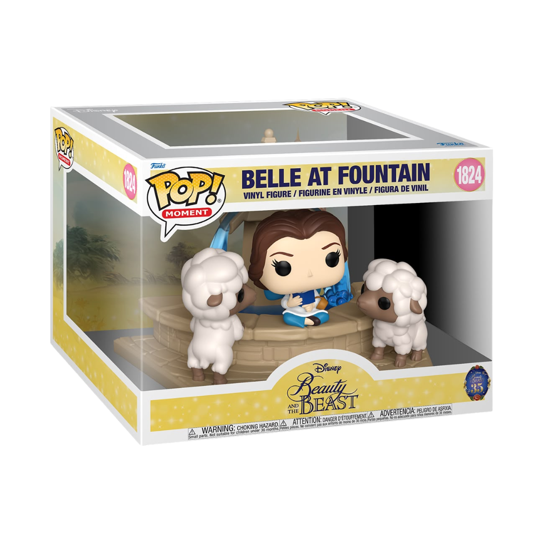 Funko Pop! Disney: Beauty And The Beast (35th Anniversary) - Belle At Fountain / Gaston / Beast / Mrs. Potts with Chip *PREORDER*