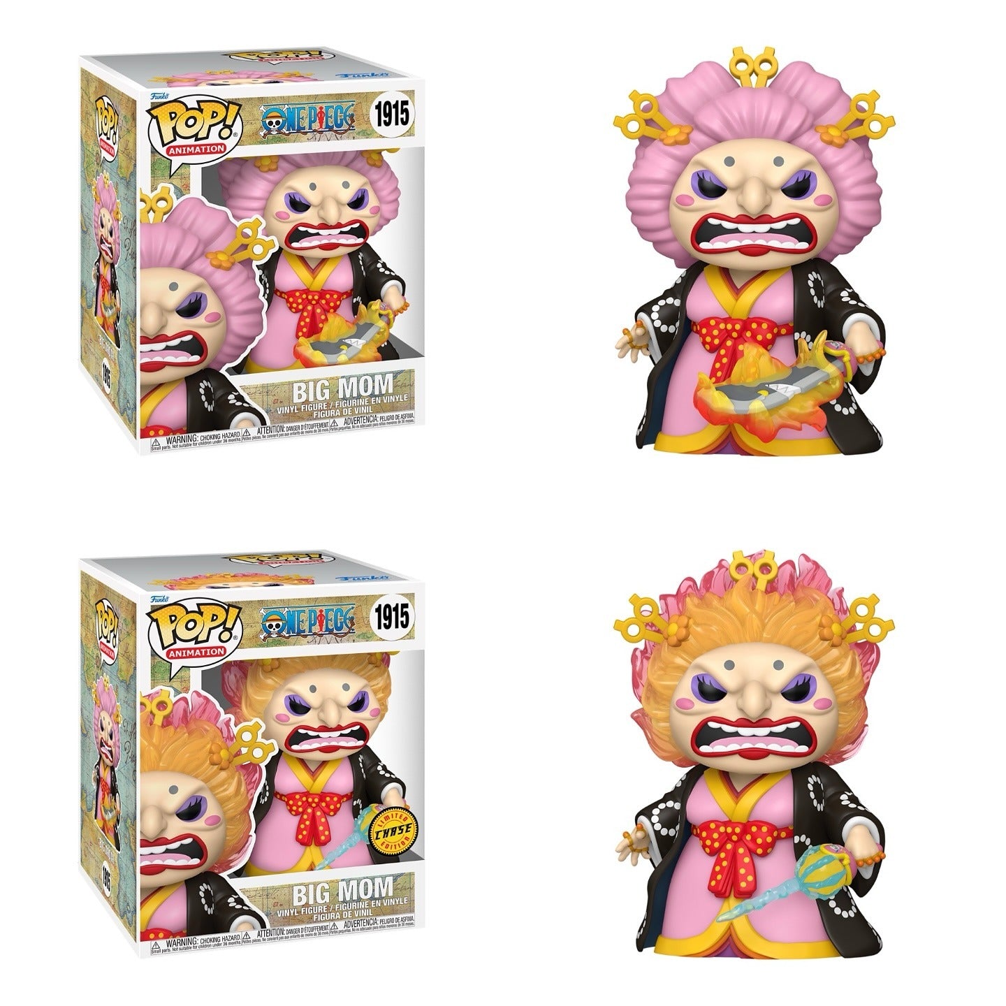Funko Pop! Anime: One Piece - Vivi & Karoo / King / Eustass Kid / Trafalgar Law / Big Mom / Roronoa Zoro Vs. King